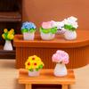 Miniature Landscape Simulation Potted - Colorful Resin Flower Model, Artificial Plant Desktop Decoration