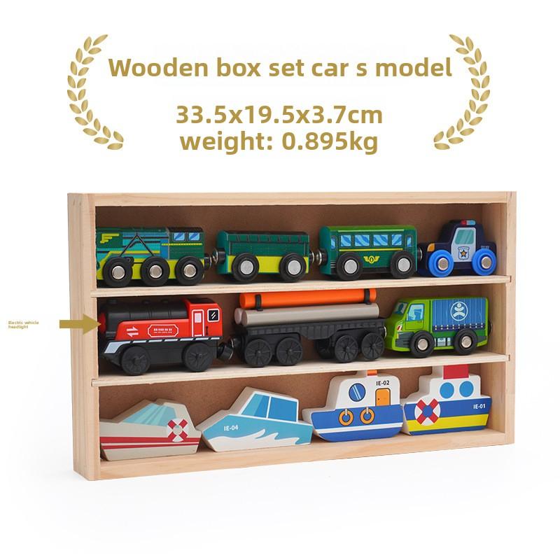 

All Kinds of Magnetic Train Toys Children s Wooden Box Train Set fit for Brand Wooden Train Track Toys for Boy/Girls Kids Gifts