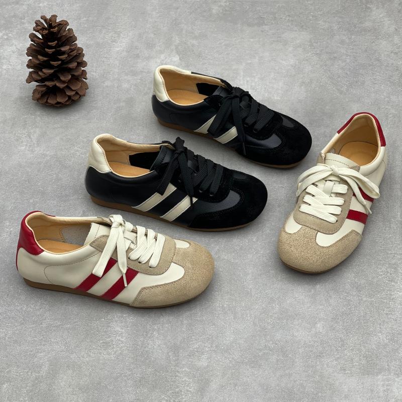 Round-toe Shoes - Versatile Casual Soft-soled Shoes for Sports, Flat-bottomed Women's Single Shoes