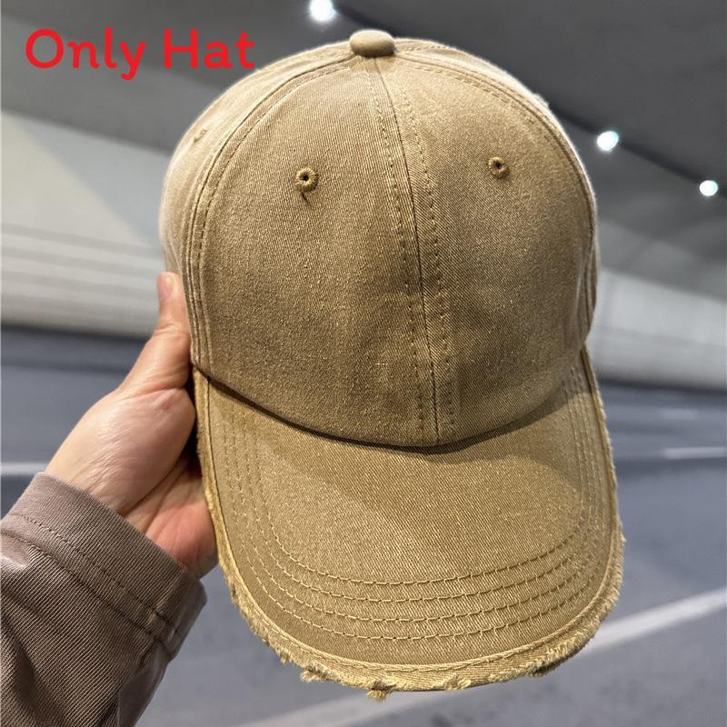 Gorra de Béisbol Lavable de Algodón con Aspecto Vintage y Visera Curva para Uso Casual