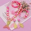 Mädchen Kleine Meerjungfrau Party Zubehör Halskette Ring Ohrring Armband Kinder Spielzeug Kinder Geburtstag Geschenk Magie Pailletten Geldbörse Stirnband