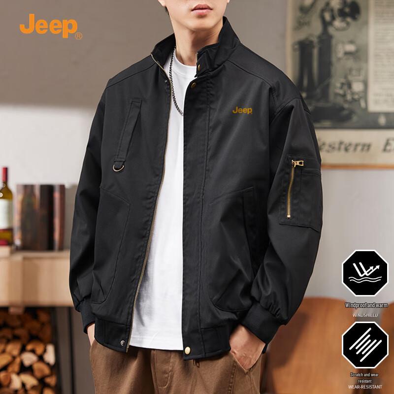 

JEEP Men s 2024 Fall Stand-Collar Casual Workwear Jacket XL
