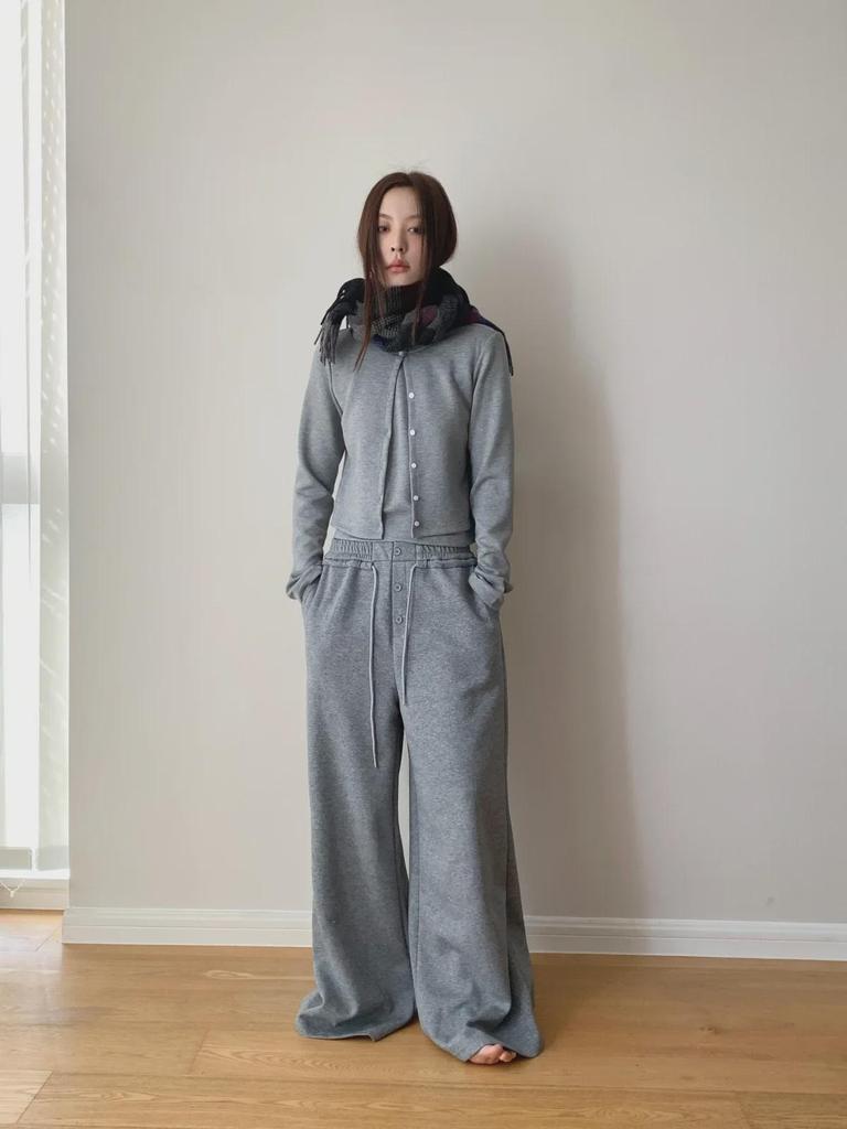 Dorothy Women's Korean Retro Wide-Leg Sweatpants with Elastic Waist and Drawstring