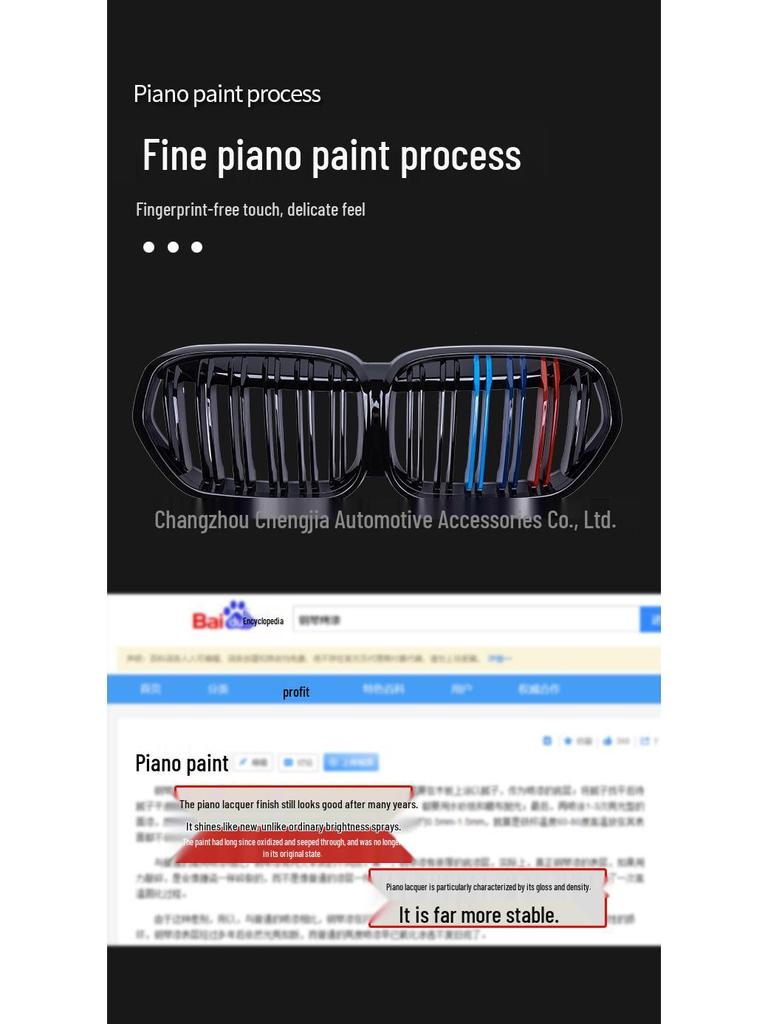 Kompatibel BMW Neuer X1 F48 Doppellinien-Dreifarben-Nierengrill Frontlufteinlass-Modifikationsgitter