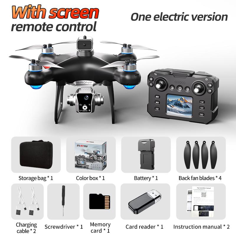 New Ky102 Drone With 4K Camera Brushless Motor Screen Controlled Version Obstacle Avoidance Quadcopter Dron RC Toys For Boy