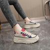Zapatillas Deportivas para Mujer Estilo Dad Shoes Suela Gruesa de Colores para Aumentar la Altura de Cuero Moda Estilo Coreano para Estudiantes Casual Modernas