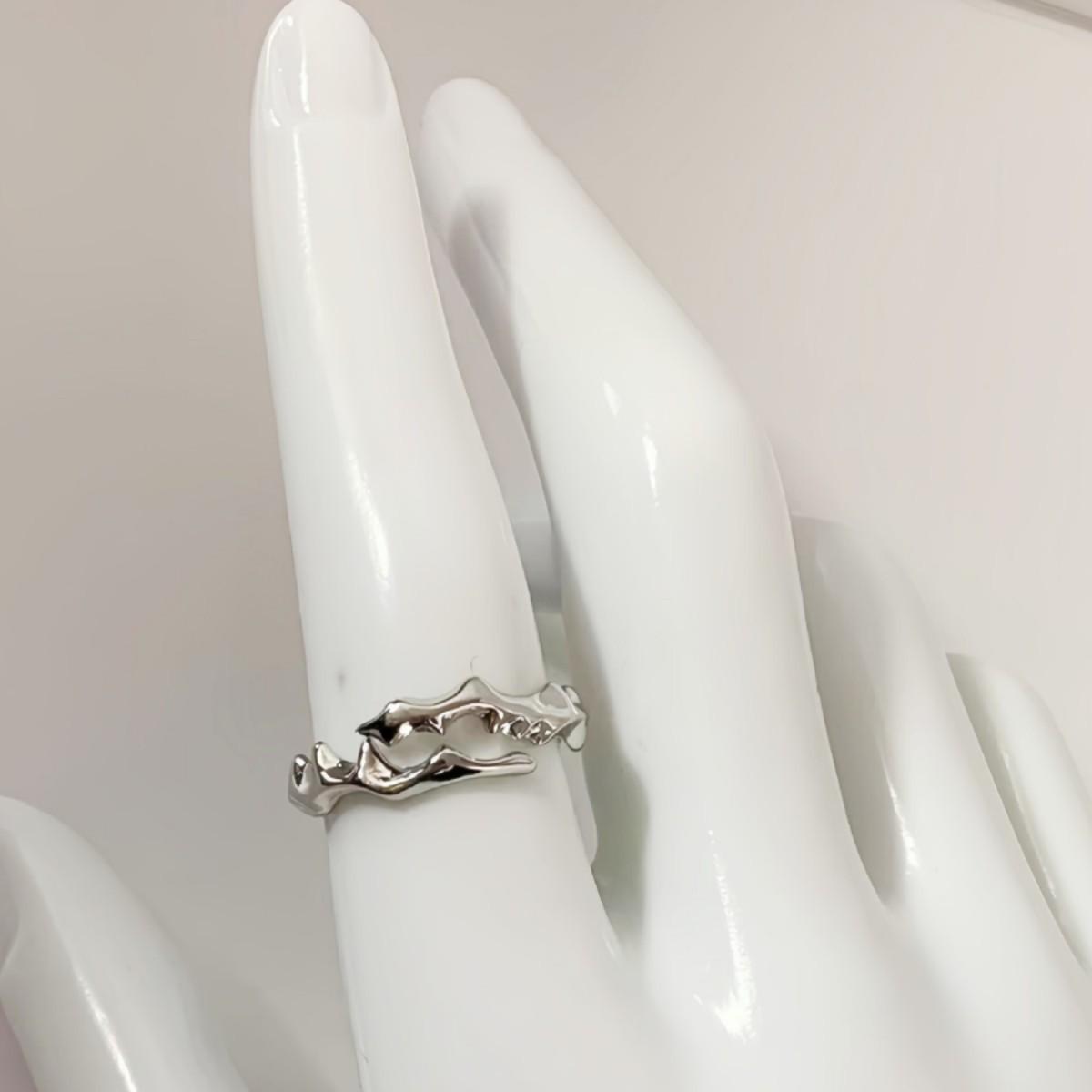 Необычное Унисекс Холодный Стиль Модное Кольцо Интернет-знаменитости платиновый