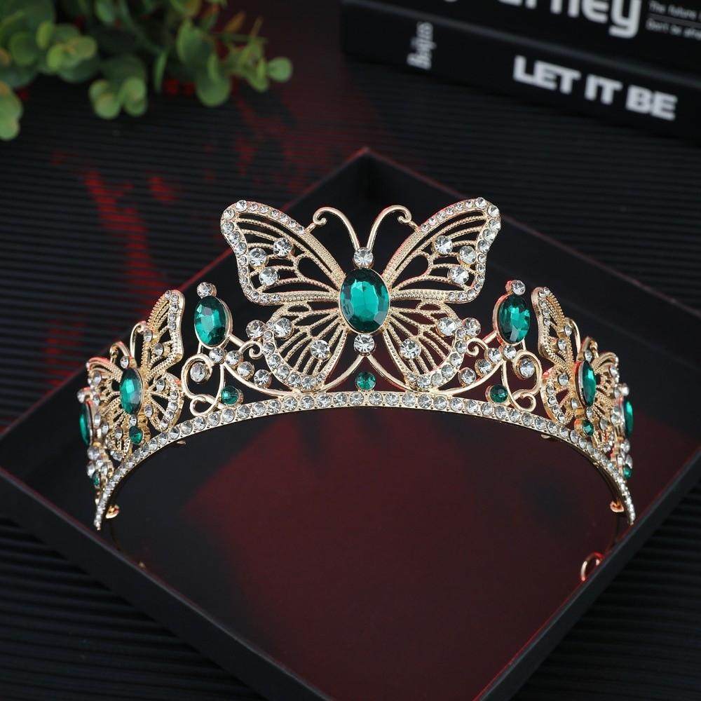 Gold Plated Bridal Tiara Crown Adjustable Fit Bridal Headpiece New Hair Crown Women