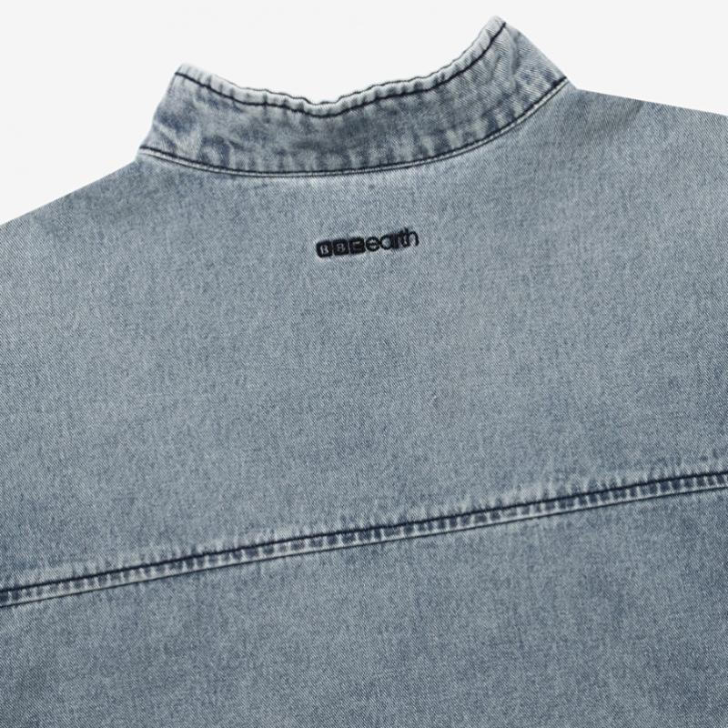 Unisex Denim Anorak  Light Blue 