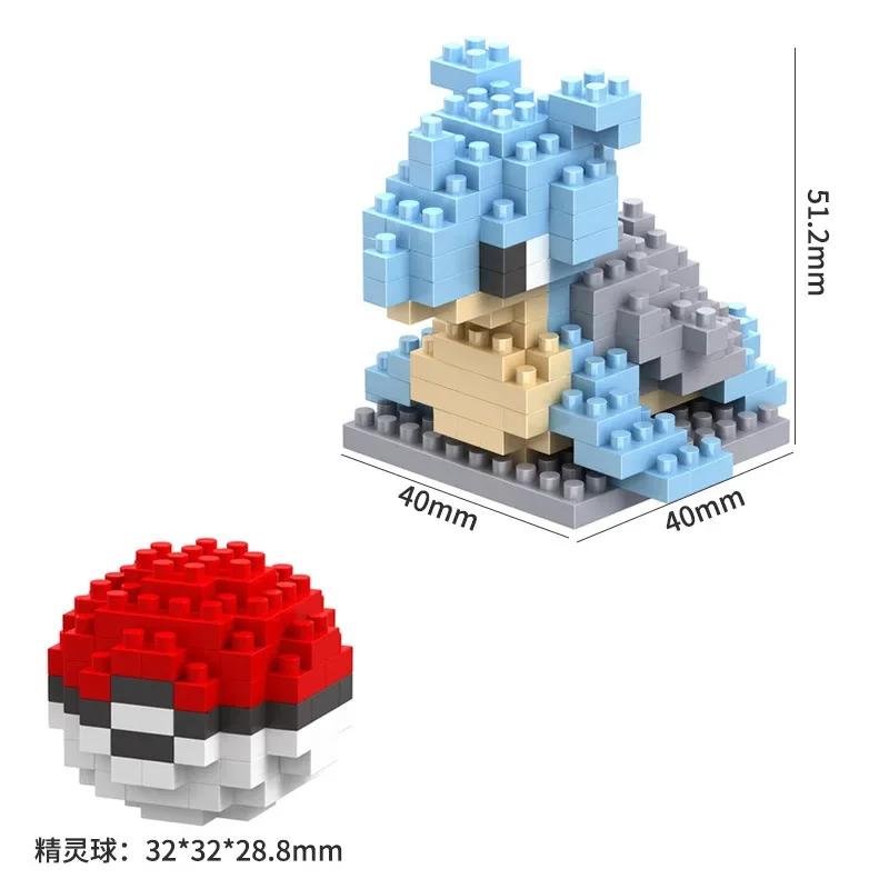 Pokemon Small Blocks Nanoblock Charizard Kyogre Groudon Rayquaza Model Education Graphics Toys for Kids Birthday Gift Toys