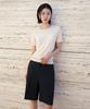 Siyajyu Sikn2188 Fluid Pocket Short Sleeve Knit_Skin Beige