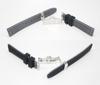 Swatch x Omega compatible rubber strap with D-buckle, double-line type (black/gray line)