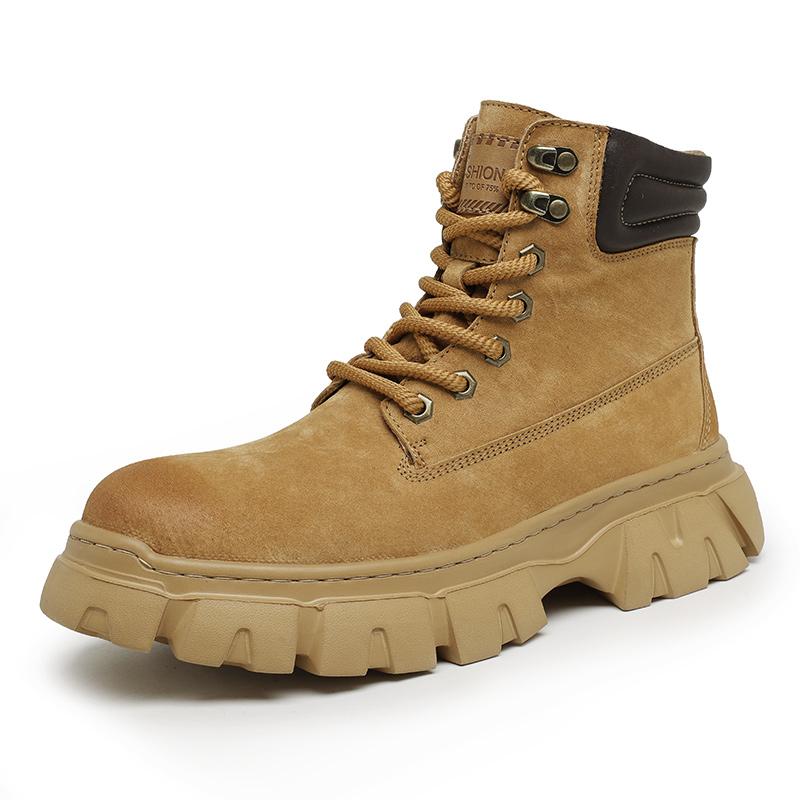 

Мужские мотоциклетные ботинки ручной работы для мужчин, высокие, мужские туфли, мужские стильные ботинки на шнуровке, мужские кожаные повседневные ботинки с низким верхом 45 жёлтый