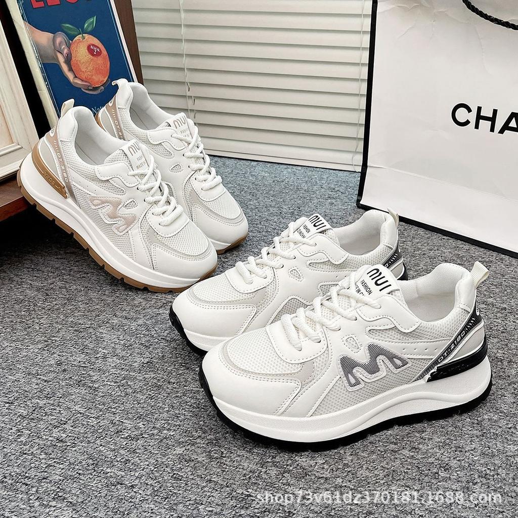 Sneakers Women's 2025 New Spring and Autumn Running Shoes Soft Sole Not Tired Feet Light Student Dad Casual Shoes