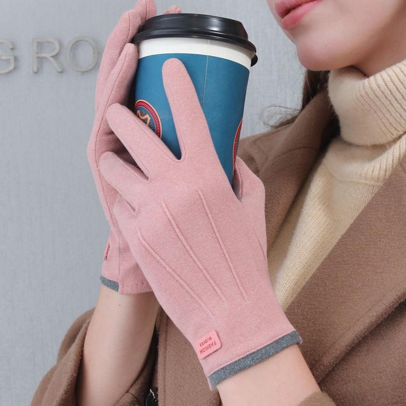 Unisex Warm Touchscreen Cycling & Skiing Gloves - Non-Slip, Wear-Resistant, Velvet-Lined for Autumn/Winter
