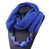 Solid Color Jewelry Statement Necklace Pendant Scarf Women Bohemia Neckerchief Foulard Femme Accessories Hijab