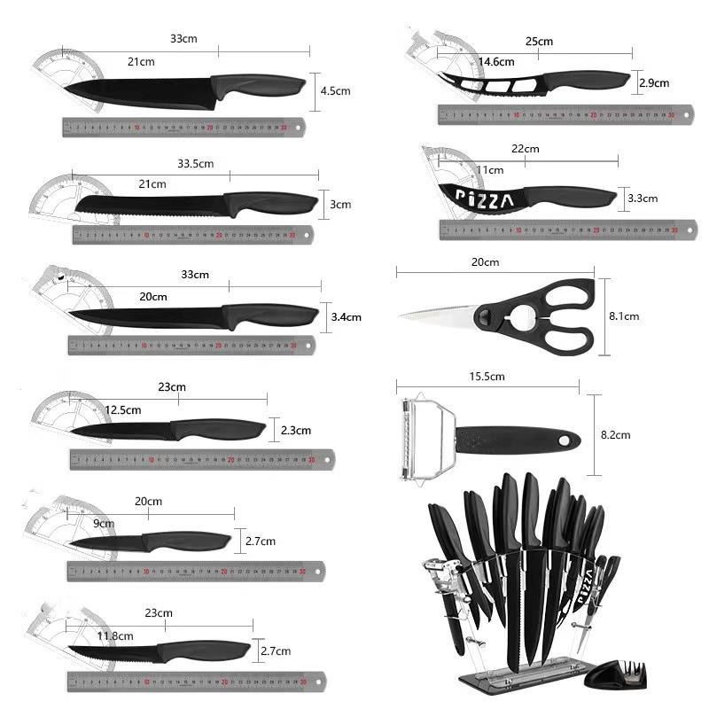 Buy Kitchen Knives Set 17piece Cook's Knife Set with Stainless Steel