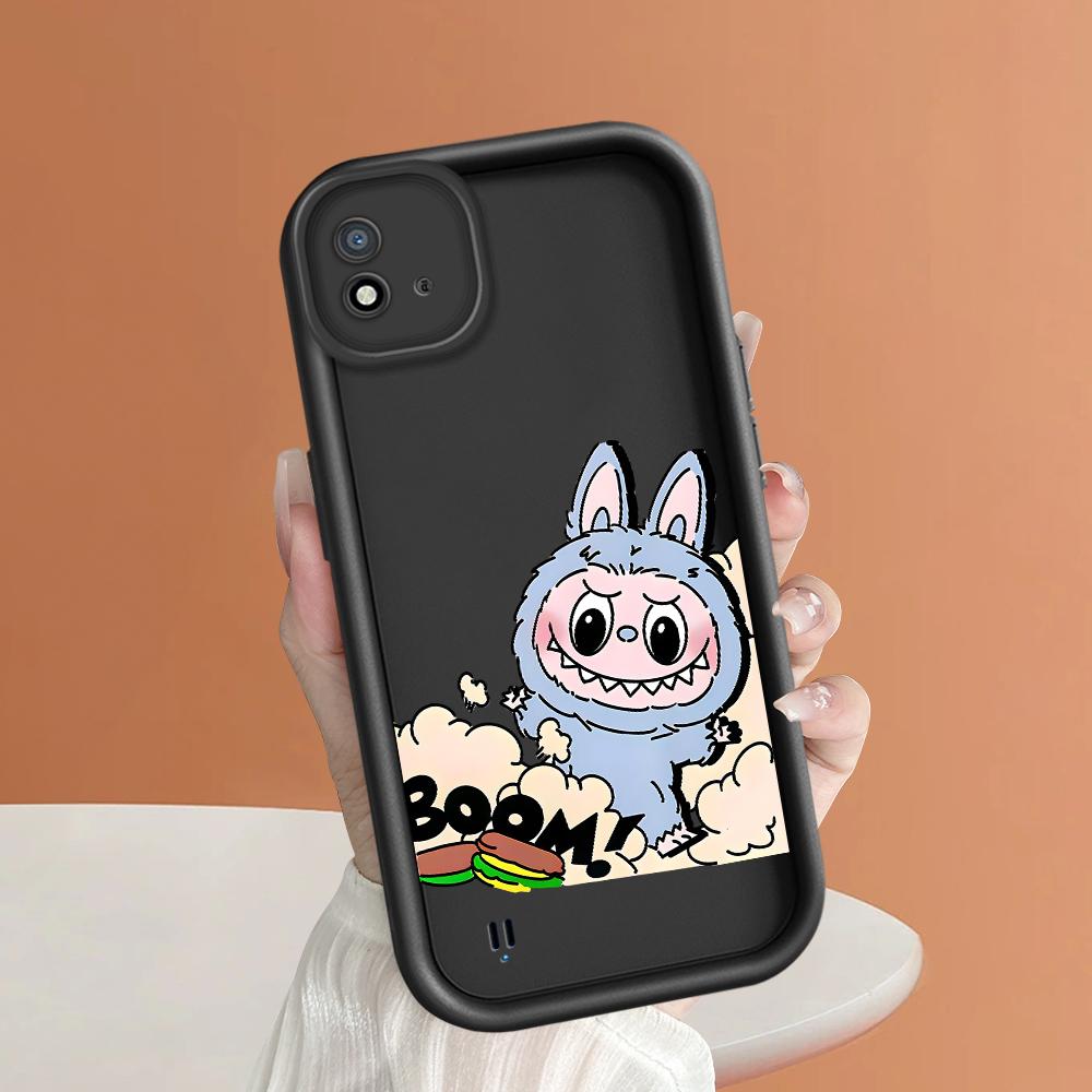 Soft Silicone Square Ladder Printing Pattern Phone Casing Full Cover Camera Shockproof Protection Rubber Case for OPPO Realme