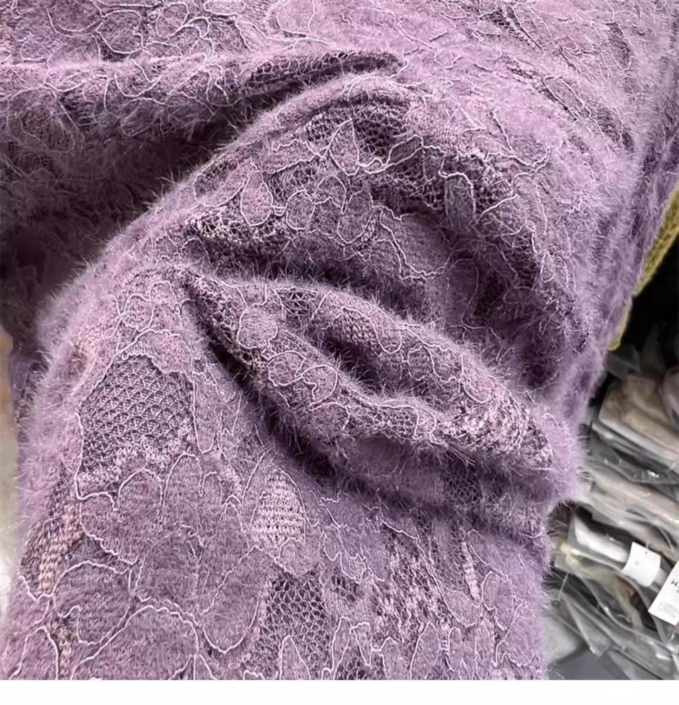 Chic V-Neck Lace Velvet Layered Top for Women - Trendy Autumn/Winter 2025