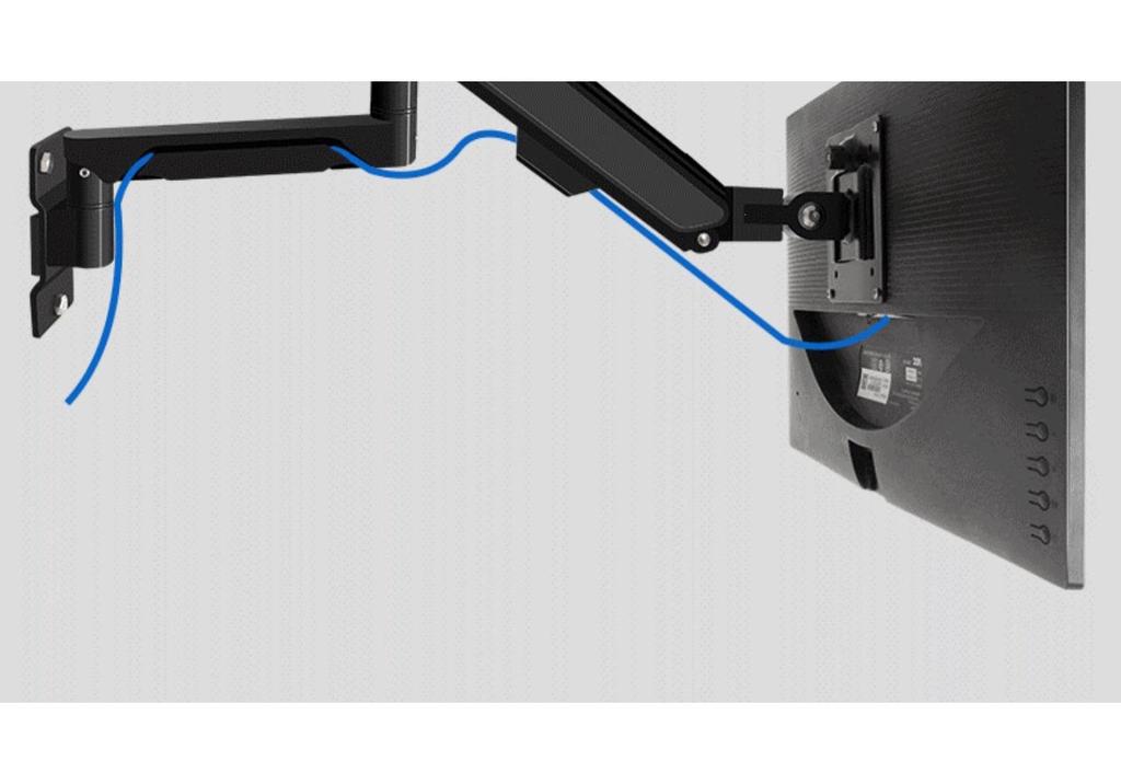 Industrial Universal Wall Mount Articulating Monitor Bracket with Extendable Arm and Adjustable Height for Vertical Screens