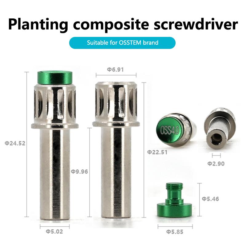 Șurubelniță compusă pentru implant dentar, dreaptă, cu clichet, driver pentru bont, cheie dinamometrică, localizator de precizie pentru dentist