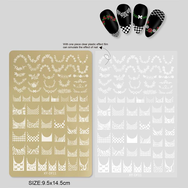 Large Nail Stamping Plates Butterfly Flower Pattern Stainless Steel Stencil Nail Art Stamps Geometry Template Nail Tools