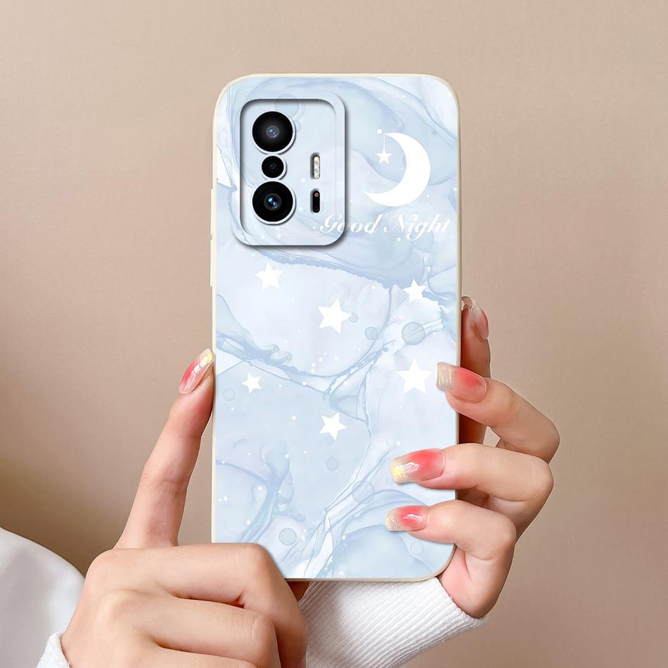 For Xiaom 11T Pro Phone Case Cute Cat Covers Soft Liquid Silicone Funda For Mi 11 T Pro Full Protection Anti Drop Back Cover