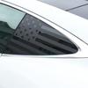 Black US Flag Rear Window Triangular Glass Sticker For Jaguar F-TYPE 2013-