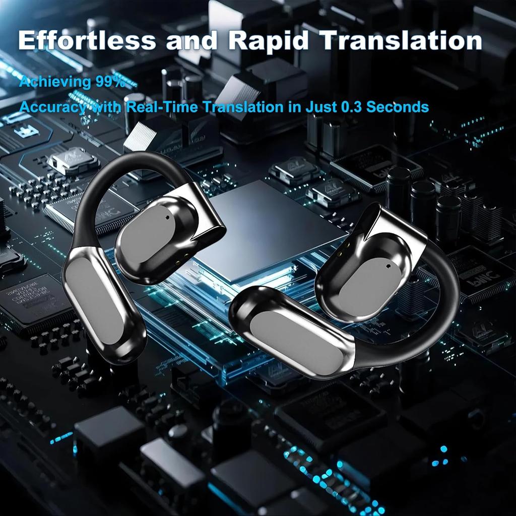 AI Translation Earbuds Real Time, 144 Language Translator Earbuds 3-in-1 Translating Headphones, Audifonos Traductores Inglés Español, Translate