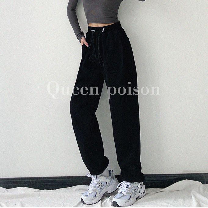 Women s Pink High-Waisted Drawstring Sweatpants - Summer Casual Loose Fit XL