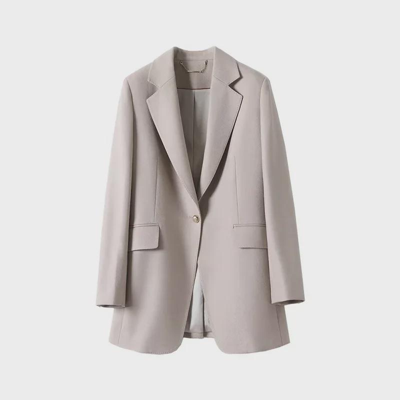 Elegant 2025 Women's Autumn Wool Suit - J-Tone Professional & Casual Coat