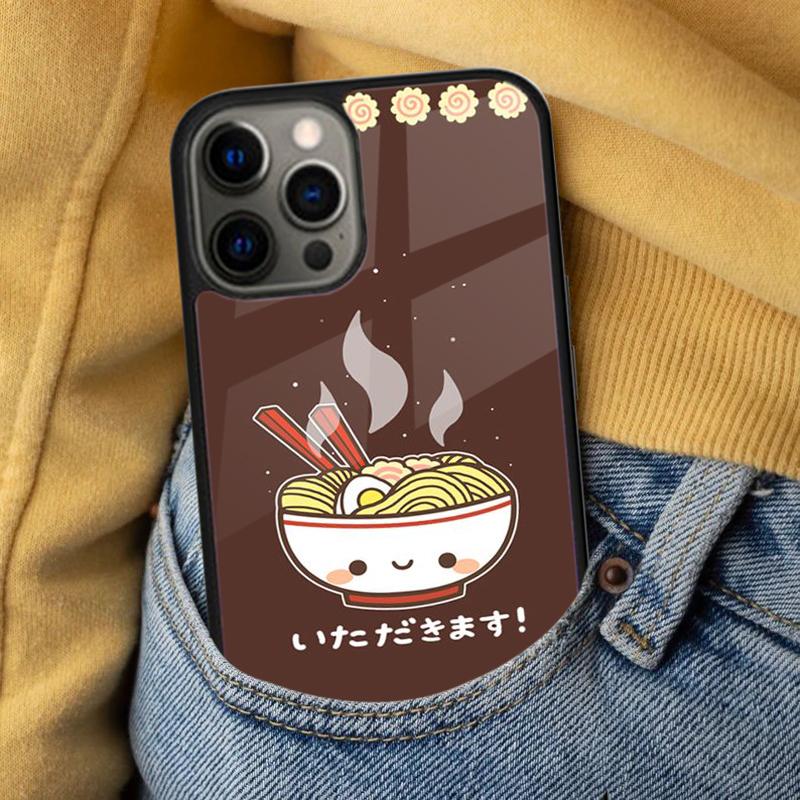 Japanese Food Ramen Soft Phone Case for iPhone 17 Air 16e Pro max 15 Pro 13 14 Plus 11 12 MagSafe Magnetic Coque