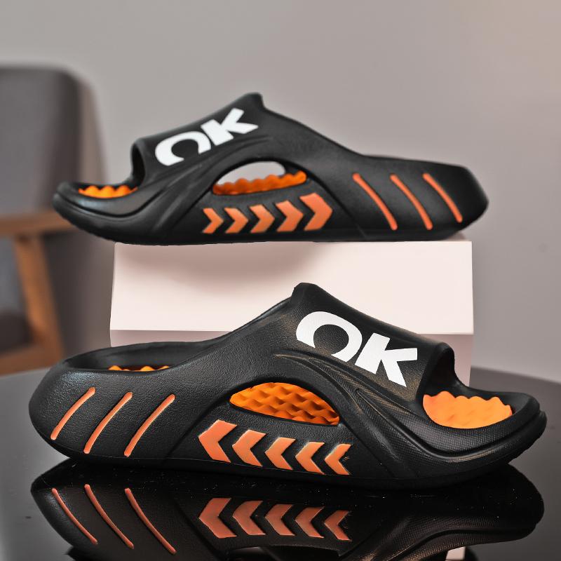 Ciabatte da massaggio estive da uomo, sandali da interno ed esterno, scarpe casual da spiaggia, suola morbida, infradito da uomo, sandali da uomo, taglia grande 47
