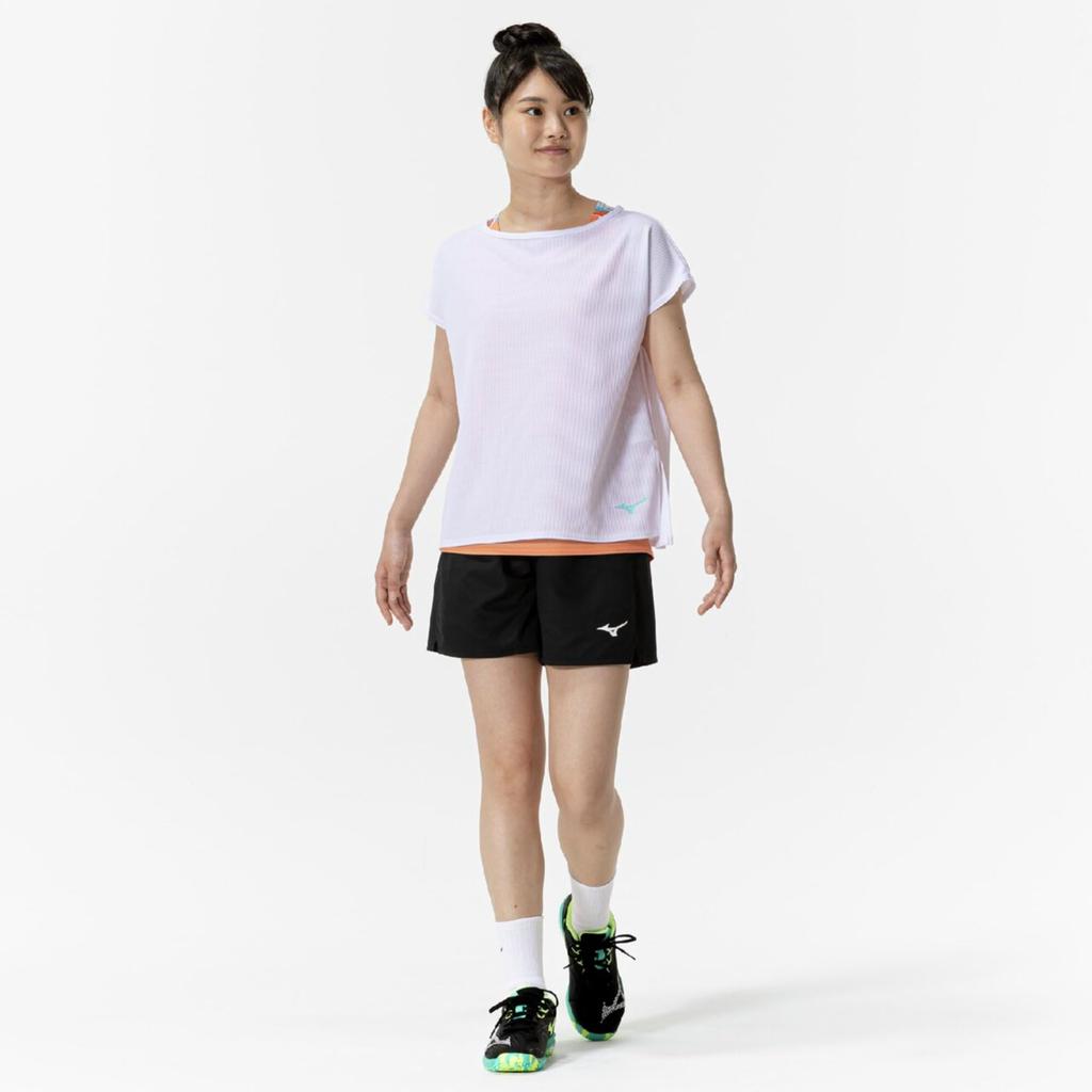 Short Sleeve Game Dynamotion Size M for Club Activities Women's Tennis/Badminton Shirt, Sweat-Wicking, Quick-Drying, Fit, White, (62JAC215),
