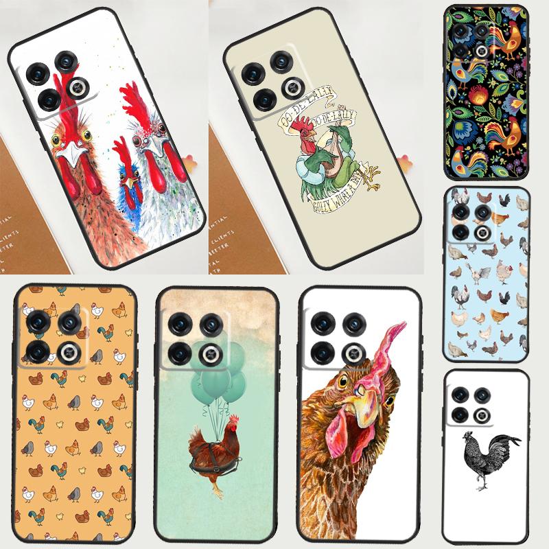 Chicken Hen Rooster Cover For OnePlus 13R 13 12 12R 11 10 Pro 8T 10T OnePlus Nord 4 CE 2 3 Lite N10 N20 N30 Case
