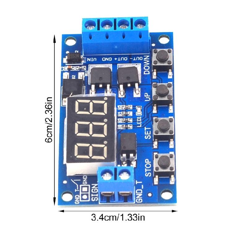 400W Highly Power Triggering Cycle Delay Timer Switching Double MOS Delay Circuit Board OP CL LOP Mode For Industrial Use