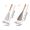 Food-Grade Silicone Spatula with Wooden Handle: Non-Stick, Heat-Resistant Cooking Utensil for Salads, Pans, Rice, and Ice Scooping