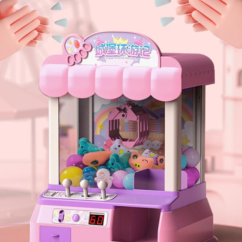 Children's Doll Grabbing Machine, Small Household Mini Clip Doll, Large Coin Twist Machine