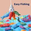 Montessori Fish Toys Cloth Fishing Game for Toddlers 6 to 12 Months Sensory Toy Stacking Cups Number Counting Color Sorting Gift