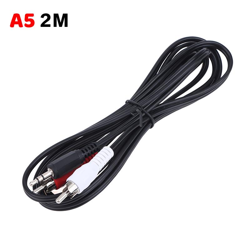 3.5Mm Jack To 2 Rca Stereo Audio Car Cable 3.5 Mm Male To 2Rca Male Coaxial Aux Cable Splitter For Tv Laptop Mp3 Speakers