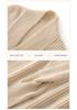 Women's Pure Cashmere V-Neck Cable Knit Sweater - Elegant, Slimming Autumn/Winter Top