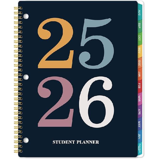Student Planner 2025-2026 - Academic Student Planner 2025-2026, Aug. 2025 - Jun. 2026, 8.5'' x 11'', School Planners with Stickers, Week's Goals,