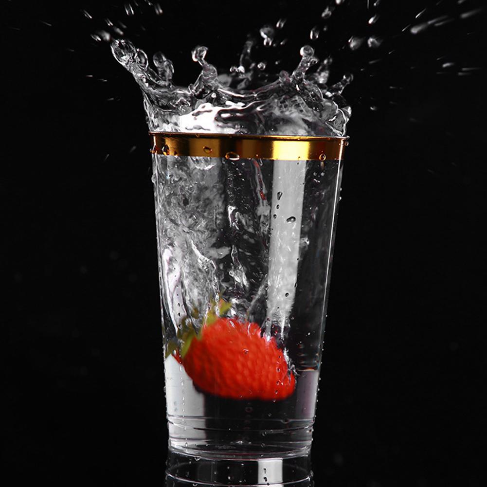 25pcs 10oz Rimmed Plastic Cups Disposable Party Cups Perfect For Beer Juice Soda Whiskey Cocktails Soda Lattes