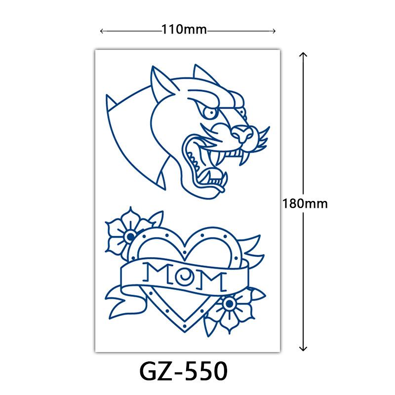 Juice Tattoo Stickers, Herbal Tattoo Stickers, Semi-Permanent English Letter Tattoo Stickers Tattoo