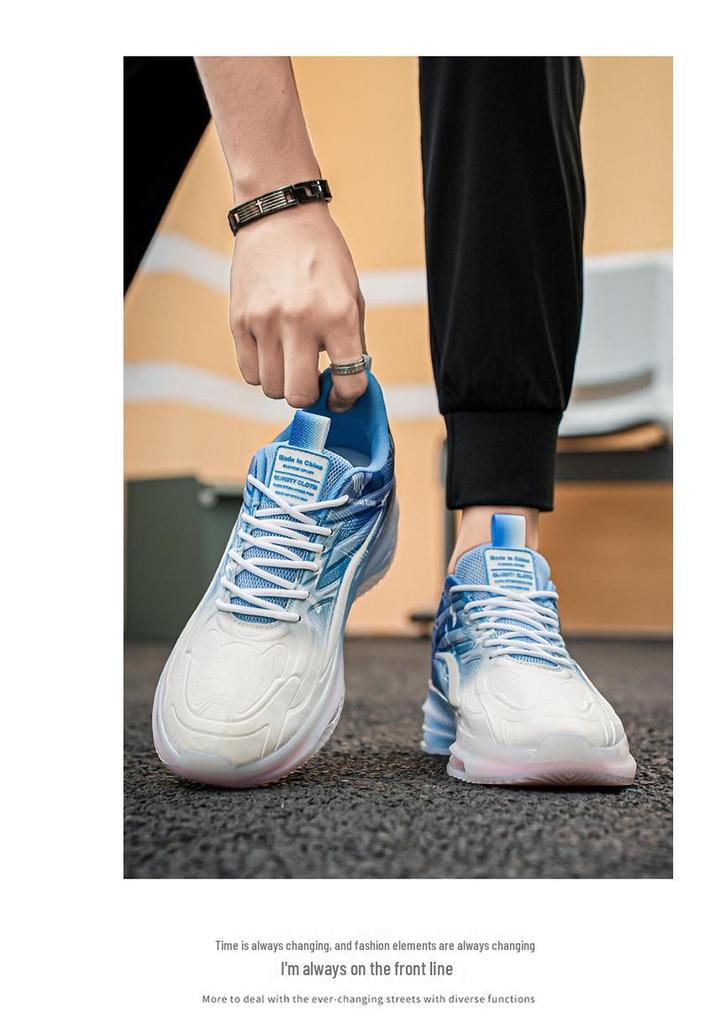 2025 Men's Breathable Korean Style Trendy Thick Sole Sports Dad Shoes