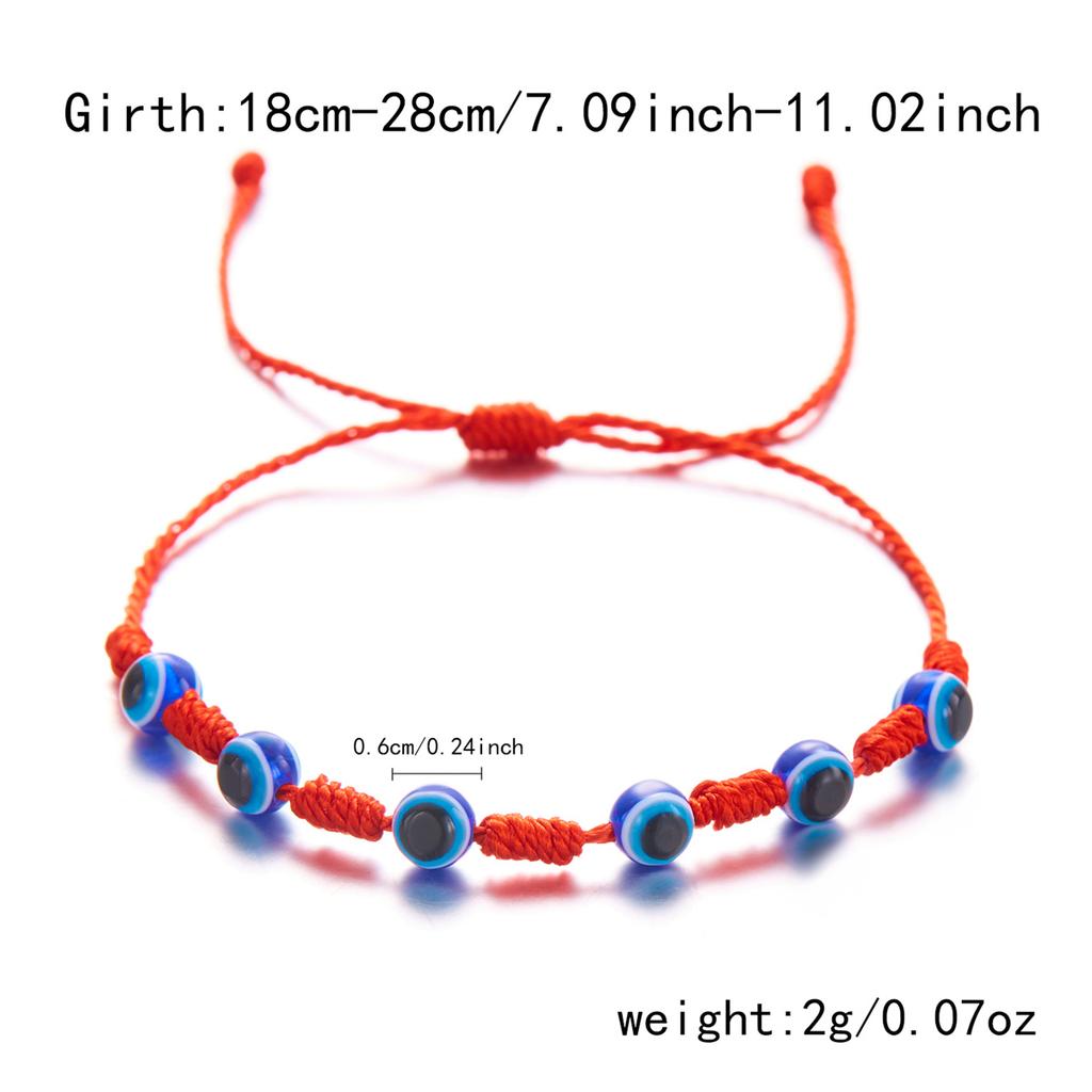 Lucky Red String Turkish Evil Blue Eyes Bracelets For Women Men Hand-woven Good Luck Amulet Demon Eye Bangles Friendship Jewelry