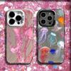Pink Jellyfish Phone Case For iPhone 16,15,14,13,12,11,Pro,XS,Max,Plus,Mini,SE Black White Matte Shockproof Cover