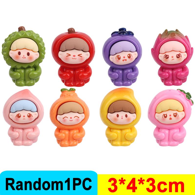 

Мини-фигурки из смолы, милые мультяшные фигурки фруктов для приборной панели автомобиля, микроландшафтный сад, домашний декор для рабочего стола