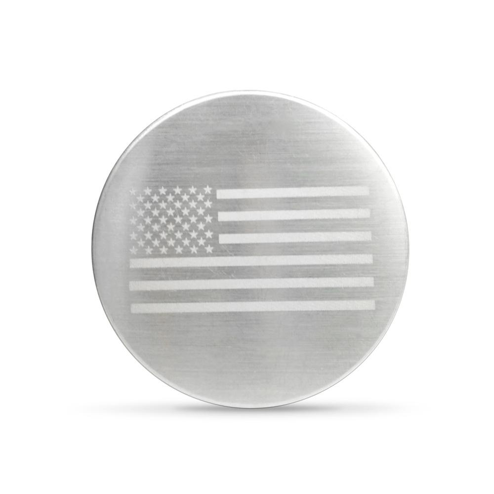 Shift Knob Trim Brushed Stainless American Flag For Dodge Chrysler RAM 1500 2500