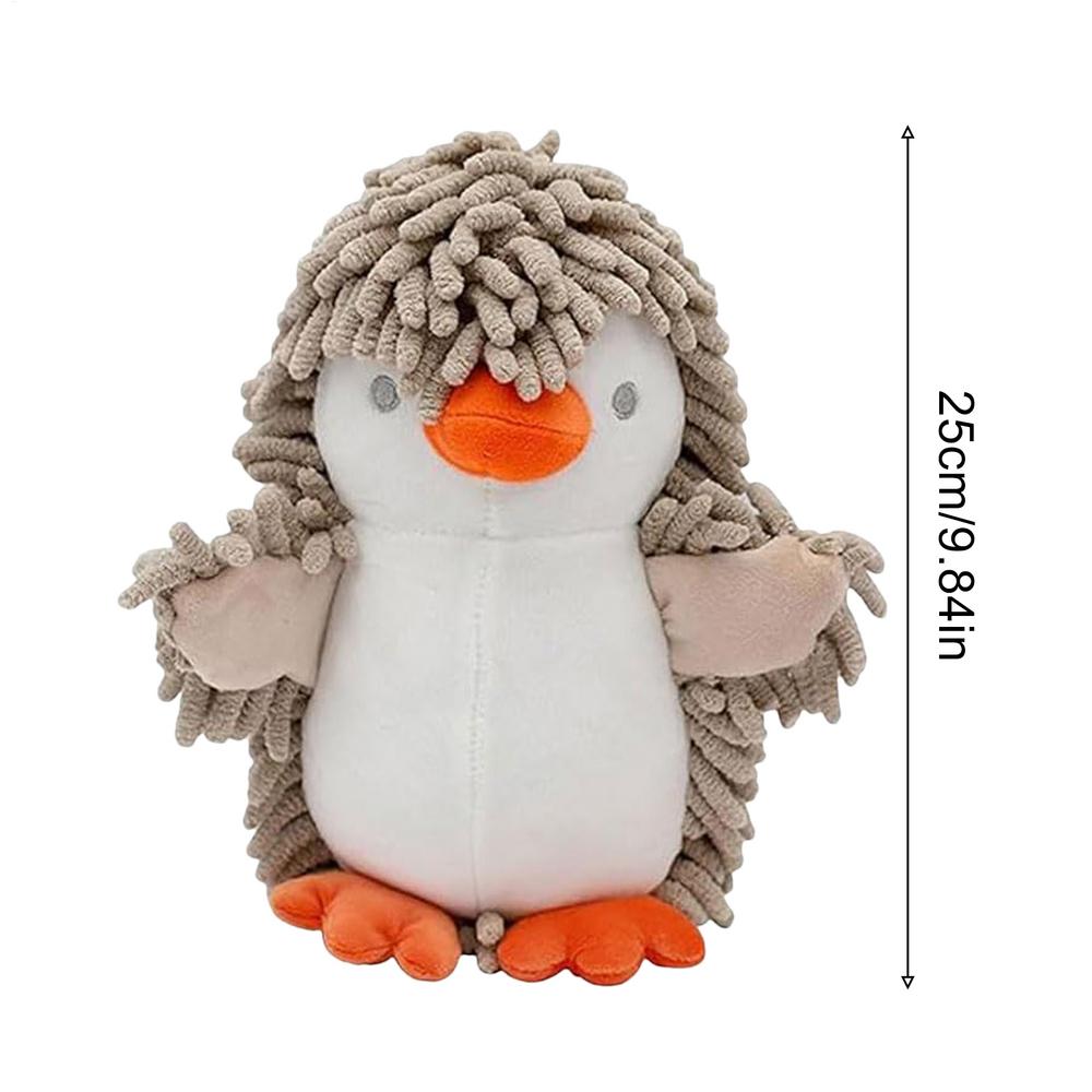 Chenille Hand Towel Animal Cartoon Penguin Fuzzy Soft Absorbent Chenille Towel Balls For Office Home Kitchen Bathroom Laundry